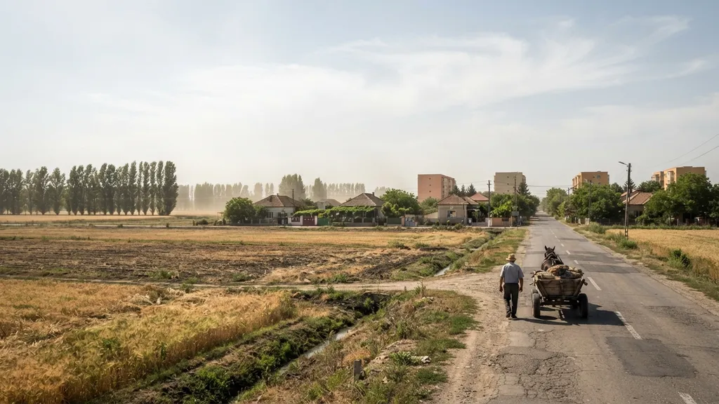 The AI-generated scene for 2026-07-20, depicting Slobozia, Romania.