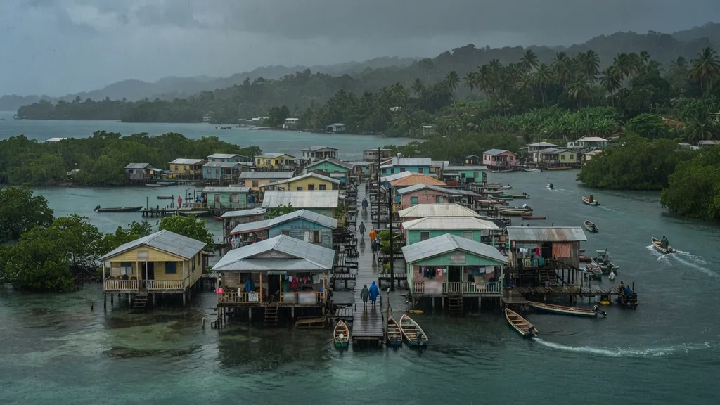 The AI-generated scene for 2026-08-06, depicting Bocas del Toro, Panama.