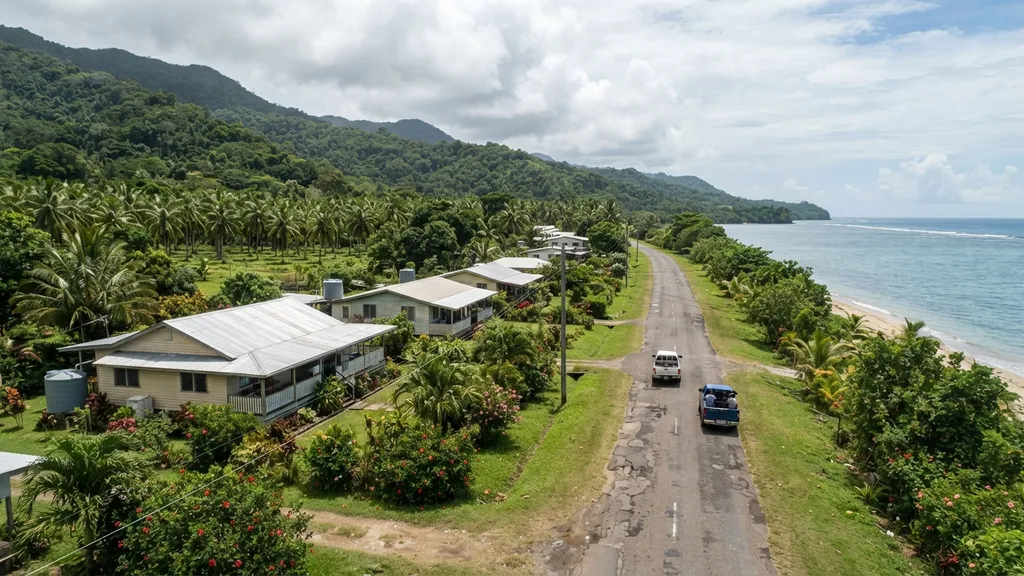 The AI-generated scene for 2026-08-11, depicting Luganville, Vanuatu.