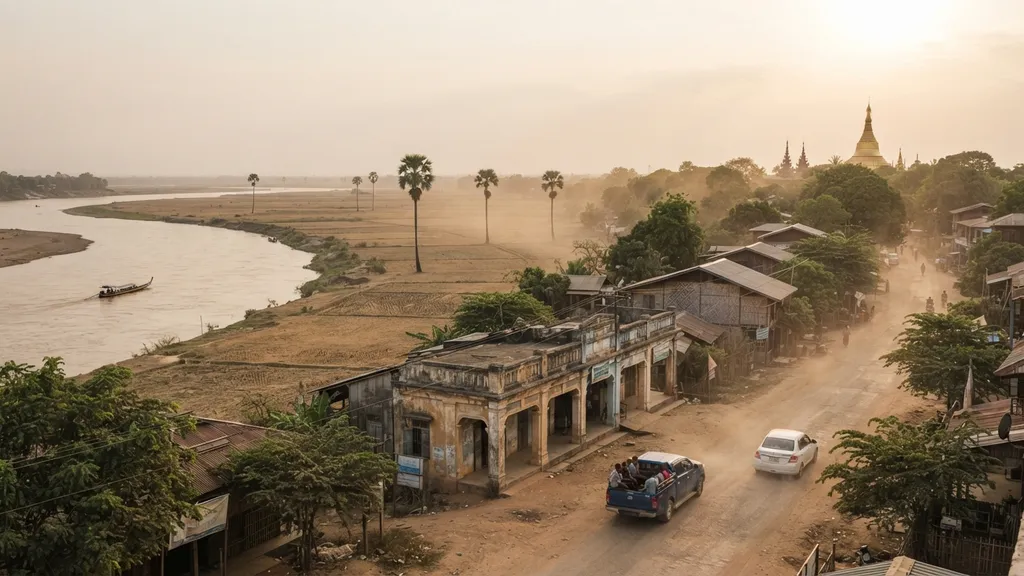 The AI-generated scene for 2026-08-22, depicting Pyay, Myanmar.